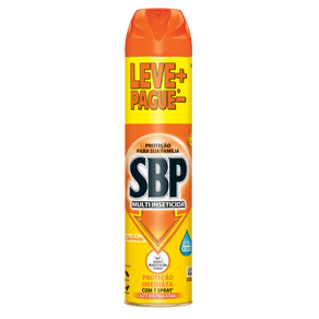 29973 INSETICIDA SBP AEROSSOL A BASE DE AGUA OLEO DE CITRONELA FRASCO 450ML SPRAY LEVE MAIS PAGUE MENOS